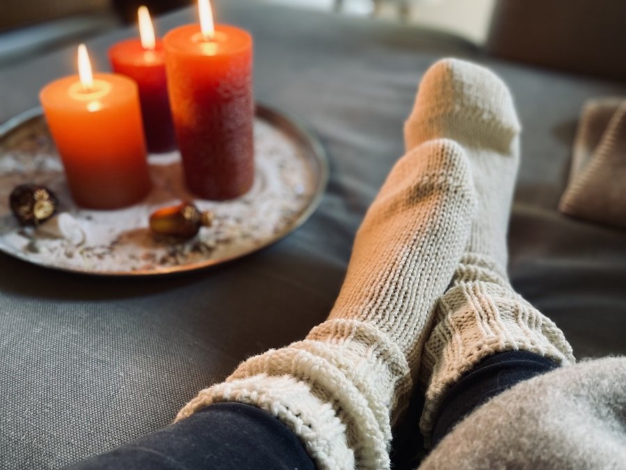 Schafwollsocken für kalte Füße