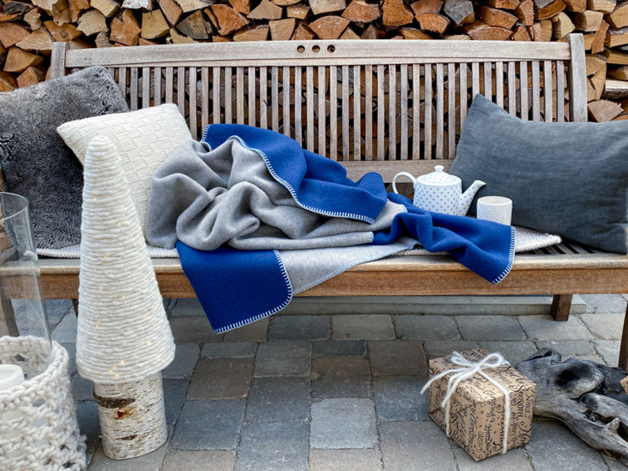 warme Wolldecke aus weicher Merinowolle