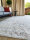 Schafwollteppich Muschel-Gitter Graubunt mit Moorschnucke 180 x 260 cm
