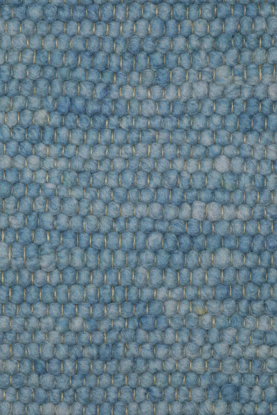 Schafwollteppich Wasserblau