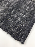 Schafwollteppich Schwarzgrau
