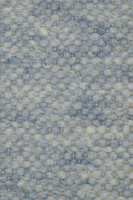 Schafwollteppich Taubenblau dunkel meliert