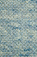 Schafwollteppich Pastellblau