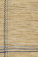 Baumwollteppich Meran 2 mit blauem Rand