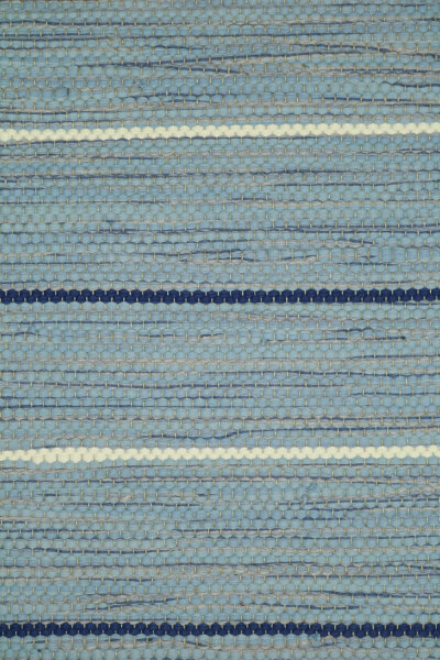 Baumwollteppich Strandhaus Hellblau
