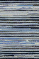 Fleckerlteppich Eibsee blau mit Baumwolle hellblau