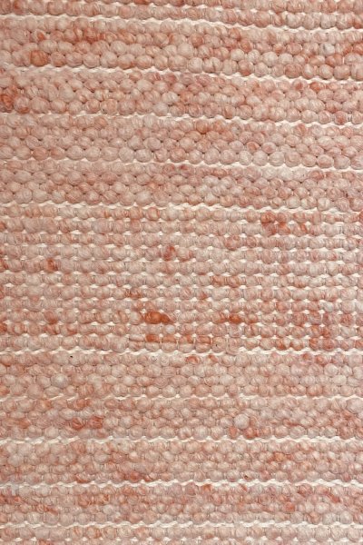 190 x 260 cm - Schafwollteppich Rippenmuster in Orange dunkel meliert