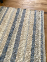 100 x 250 cm - Schafwollteppich Küstenklang in dick Standard-Bindung