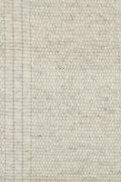 Schafwollteppich Königsee Sandgrau mit 3fach uni Rand