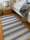 80 x 155 cm - Schafwolltteppich Vintage Blau in dick Standard-Bindung