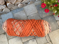 Sonderspinnung im Farbverlauf Orange zu Rose - dünn