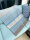 Merinodecke blau gestreift