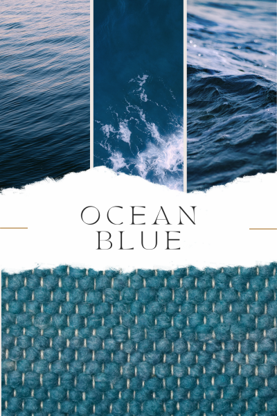 Schafwollteppich Oceanblue