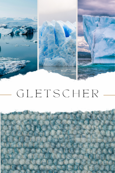 Schafwollteppich Gletscher