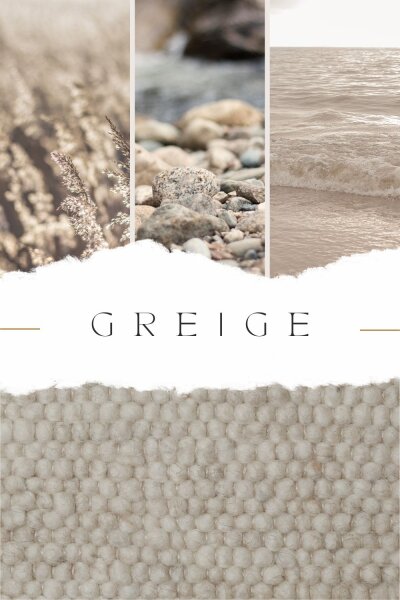 Schafwollteppich Greige