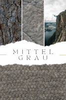 180 x 300 cm - Schafwollteppich Mittelgrau dick in Standard-Bindung