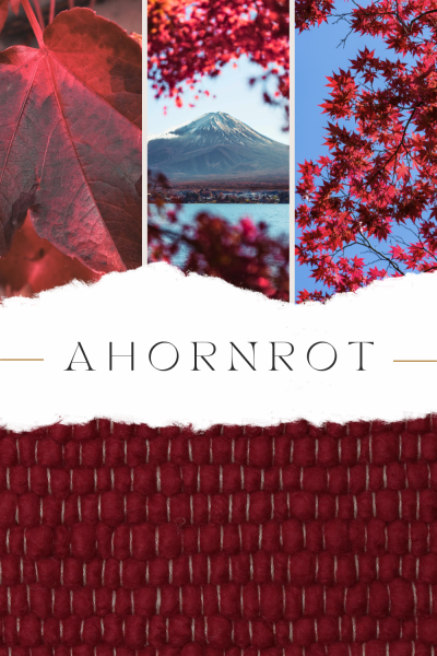 Schafwollteppich Ahornrot