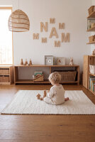 Kinderzimmer Wollteppich "Naturweiß"