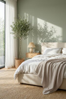 Bio-Baumwolldecke Sandbeige Fischgrat